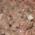 Hackfleisch Bolognese: Fleisch gebraten