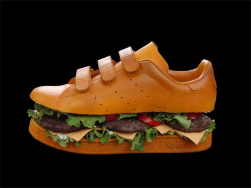 Burger-Schuh Hamburger als Schuh