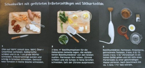 Schweinefilet mit Tomatenpesto, gerösteten Kräuterseitlingen und ...