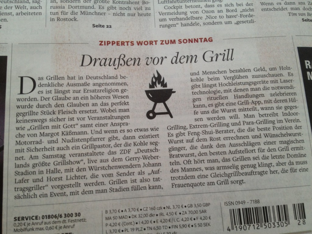 Grillen – Ersatzreligion